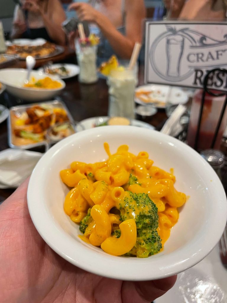 mac and cheese at craft roots in Morgan Hill, California