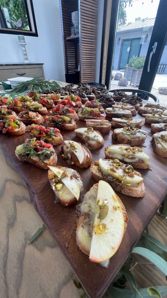 an array of toasts from Terra Amico Farms in Morgan Hill, California