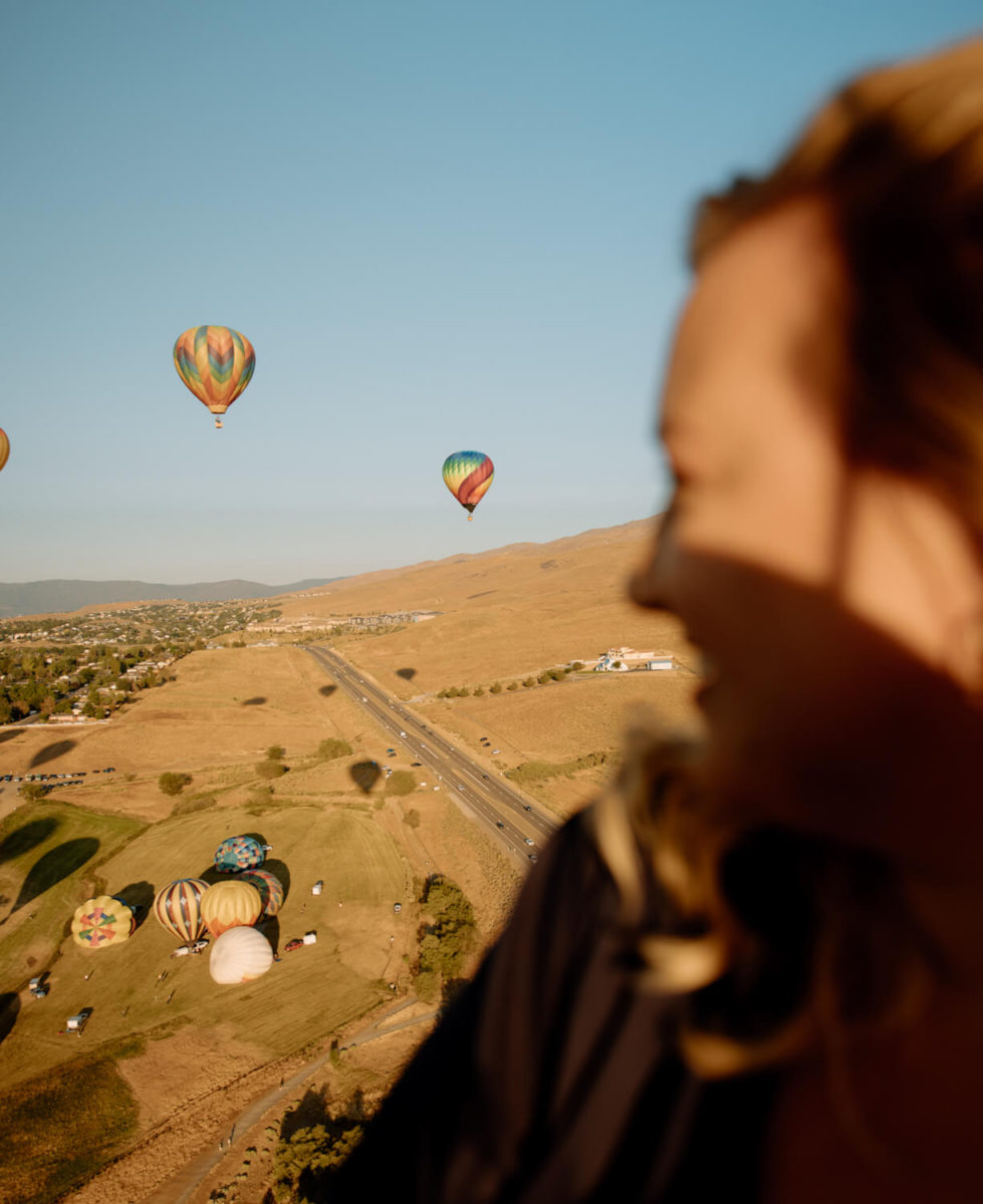 a portrait from a hot air balloon in Reno