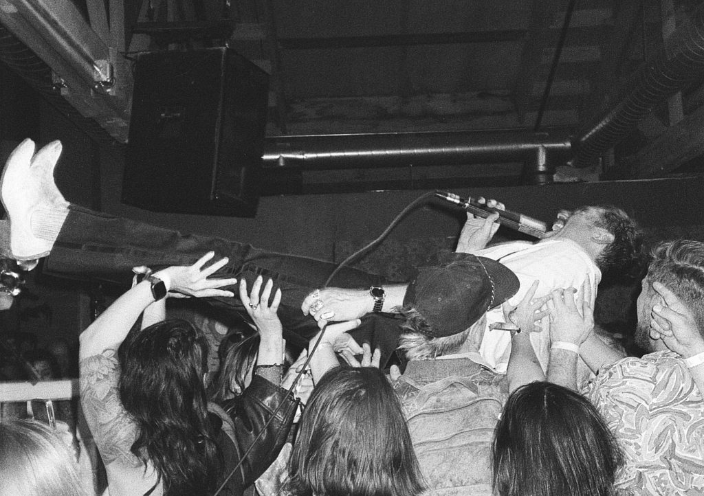 singer crowd surfs at Offbeatfest Reno