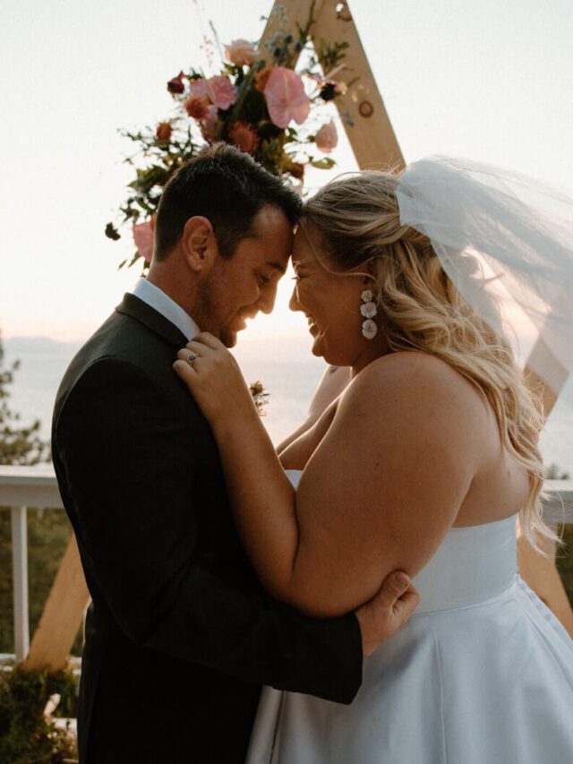 bride and groom in Reno Tahoe